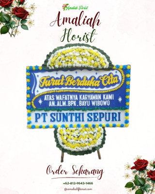 Papan Bunga Duka di Sidomulyo Barat