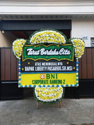 Papan Bunga Duka di Sidomulyo Barat