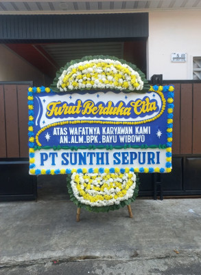Papan Bunga Duka di Sidomulyo Barat
